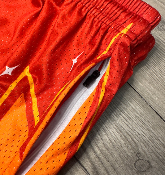 BOLT SHORTS (RED/ORANGE)