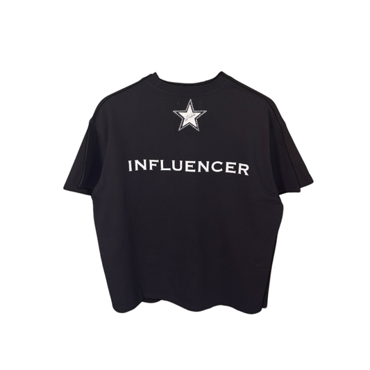 BLACK INFLUENCER TEE