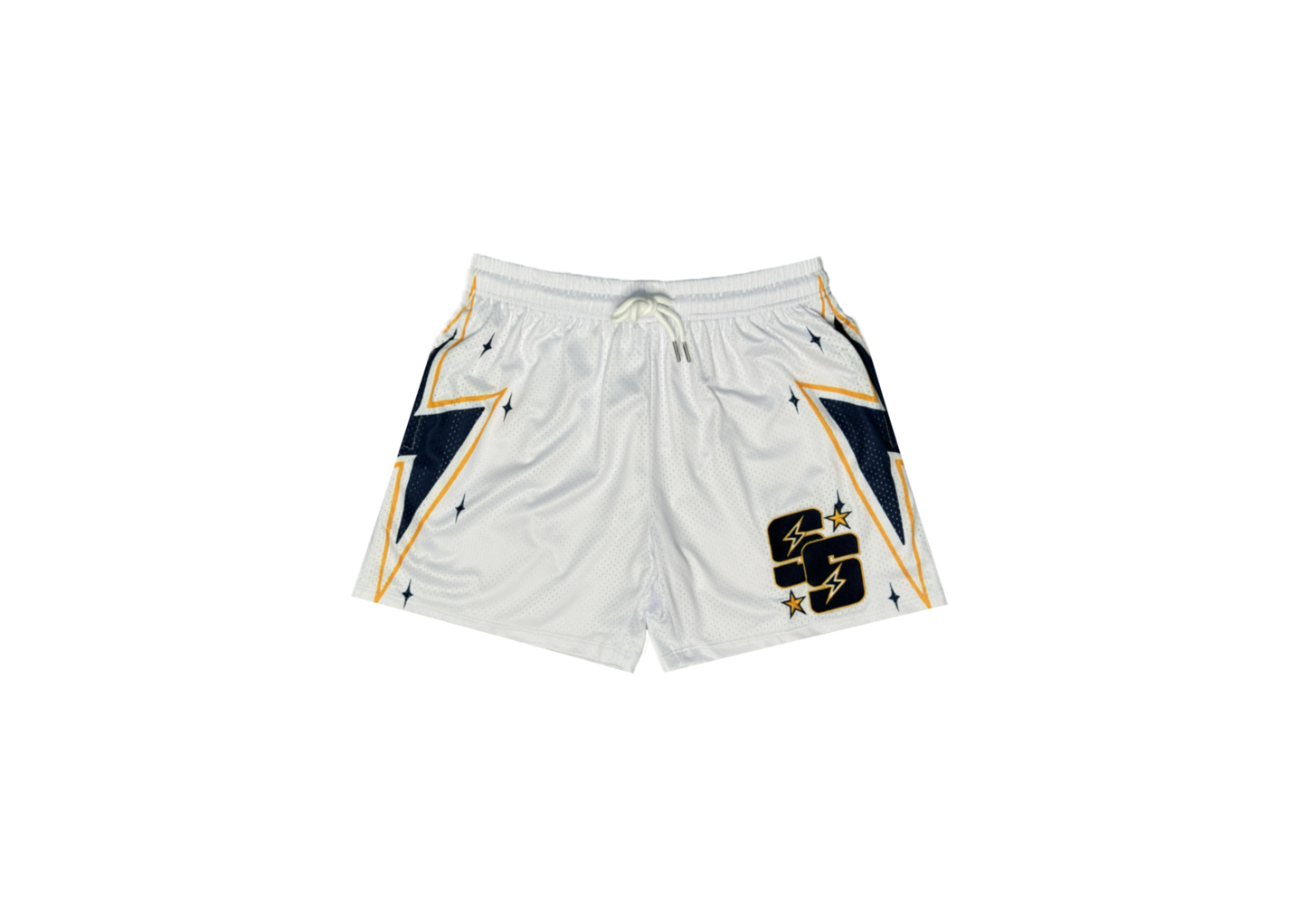 BOLT SHORTS (WHITE/NAVY)