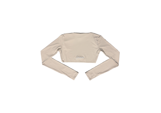 WOMEN'S JUMPSUIT W/ LONG SLEEVE (CREAM)