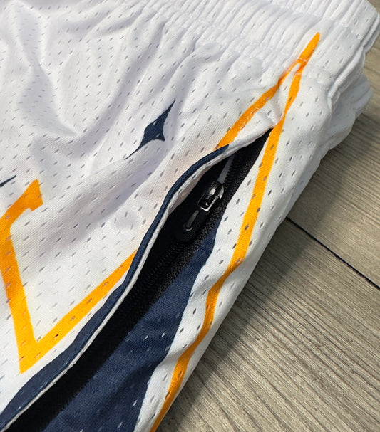 BOLT SHORTS (WHITE/NAVY)