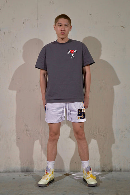 BOLT SHORTS (WHITE/NAVY)