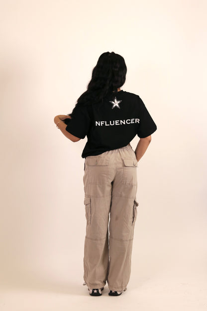 BLACK INFLUENCER TEE