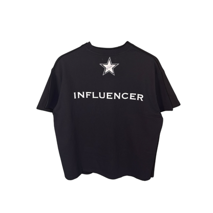 BLACK INFLUENCER TEE